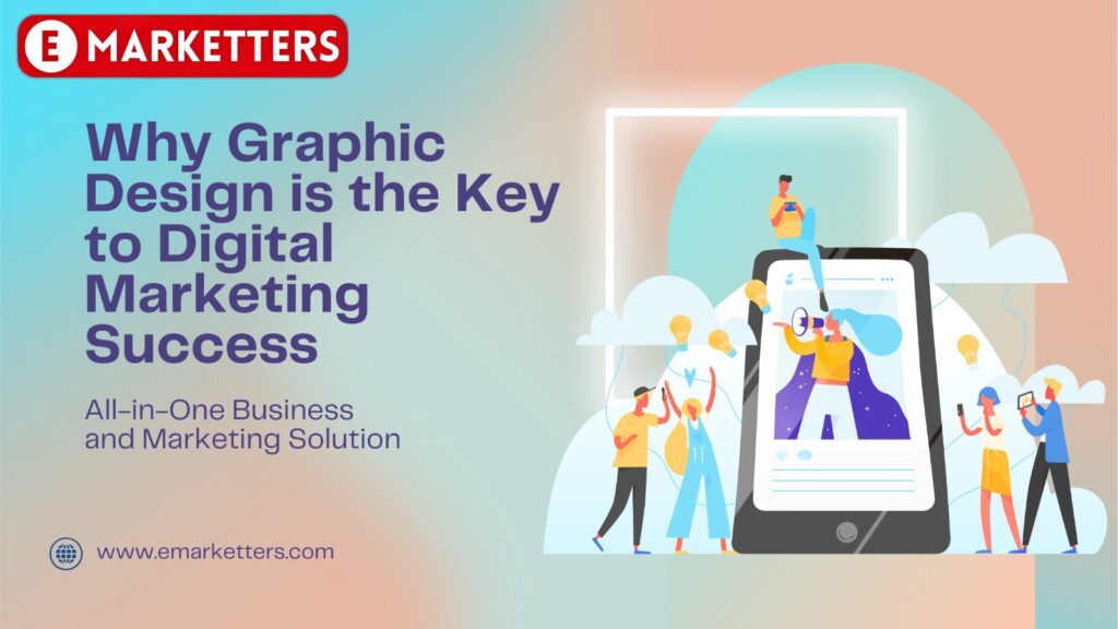 "Best digital marketing company in Lucknow highlighting graphic design success by E Markettters."