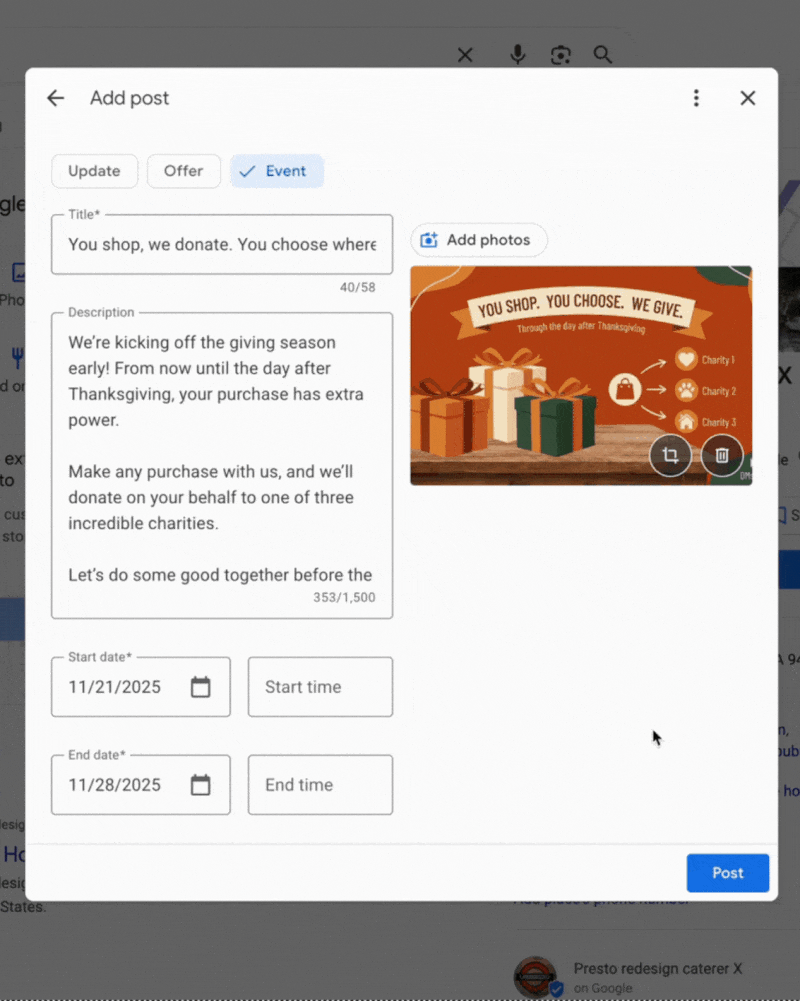 Google Business Profiles Adds Scheduling & Multi-Location Publishing