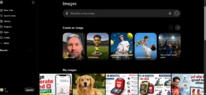 Screenshot of the ChatGPT sidebar menu with Images and Deep Research features accessible from the More section.